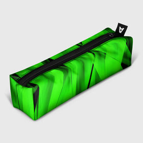Пенал 3D с принтом Зеленый неон в Тюмени, 100% полиэстер | плотная ткань, застежка на молнии | зелегь | зеленая абстракция | зеленка | зеленые линии | зеленые полосы | зеленый | зеленый неон | неон