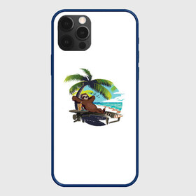 Чехол для iPhone 12 Pro Max с принтом Отпуск в Тюмени, Силикон |  | ленивец | отдых | отпуск | пальма | пляж
