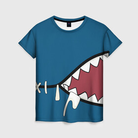 Женская футболка 3D с принтом Акула gawr gura в Тюмени, 100% полиэфир ( синтетическое хлопкоподобное полотно) | прямой крой, круглый вырез горловины, длина до линии бедер | baby shark | gawr gura | акула | акуленок | акулы | с акулами | с акулой | челюсти
