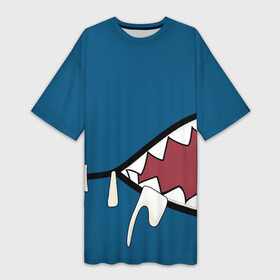 Платье-футболка 3D с принтом Гавр Гура   Gawr Gura костюм акулы в Тюмени,  |  | baby shark | gawr gura | акула | акуленок | акулы | с акулами | с акулой | челюсти