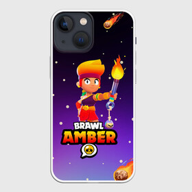 Чехол для iPhone 13 mini с принтом BRAWL STARS AMBER. в Тюмени,  |  | 8 bit | amber | brawl stars | colette | crow | gale | leon | max | mecha | mecha crow | mr.p | sally leon | shark | tara | virus 8 bit | werewolf leon | акула | амбер | берли | бравл старс | ворон | коллет | макс | оборотень