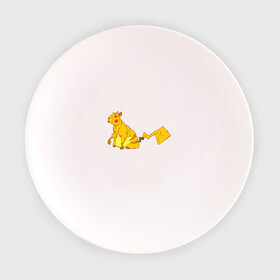 Тарелка 3D с принтом Пикачу в Тюмени, фарфор | диаметр - 210 мм
диаметр для нанесения принта - 120 мм | Тематика изображения на принте: аниме | капибара | пикачу | покемон | покемоны