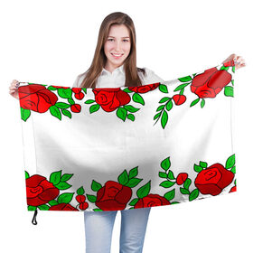 Флаг 3D с принтом Scarlet Roses в Тюмени, 100% полиэстер | плотность ткани — 95 г/м2, размер — 67 х 109 см. Принт наносится с одной стороны | fashion flowers | fashion girl | love | букет | бутоны | жена | красные цветы | лепестки | летние | лето | листья | лучшая | люблю | мама | подарок | природа | растения | розочка | розы | сюрприз | узор | цветок | цветочки