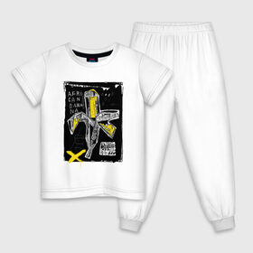 Детская пижама хлопок с принтом African banana в Тюмени, 100% хлопок |  брюки и футболка прямого кроя, без карманов, на брюках мягкая резинка на поясе и по низу штанин
 | 2020 | абстракция | граффити | стиль | тренд | уличный стиль | урбан