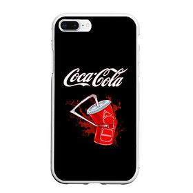 Чехол для iPhone 7Plus/8 Plus матовый с принтом Coca Cola в Тюмени, Силикон | Область печати: задняя сторона чехла, без боковых панелей | coca cola | газировка | кола | лето | лимонад | свежесть | стакан