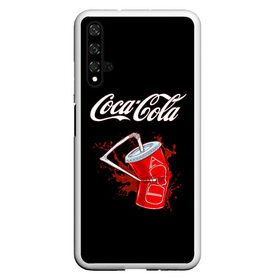 Чехол для Honor 20 с принтом Coca Cola в Тюмени, Силикон | Область печати: задняя сторона чехла, без боковых панелей | coca cola | газировка | кола | лето | лимонад | свежесть | стакан