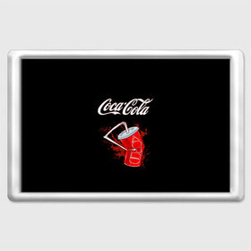 Магнит 45*70 с принтом Coca Cola в Тюмени, Пластик | Размер: 78*52 мм; Размер печати: 70*45 | Тематика изображения на принте: coca cola | газировка | кола | лето | лимонад | свежесть | стакан