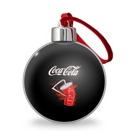 Ёлочный шар с принтом Coca Cola в Тюмени, Пластик | Диаметр: 77 мм | coca cola | газировка | кола | лето | лимонад | свежесть | стакан