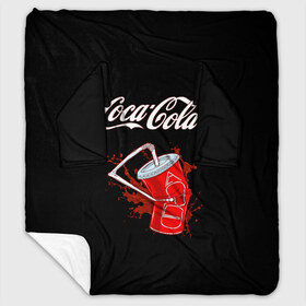 Плед с рукавами с принтом Coca Cola в Тюмени, 100% полиэстер | Закругленные углы, все края обработаны. Ткань не мнется и не растягивается. Размер 170*145 | coca cola | газировка | кола | лето | лимонад | свежесть | стакан