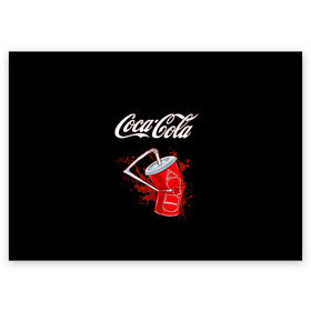 Поздравительная открытка с принтом Coca Cola в Тюмени, 100% бумага | плотность бумаги 280 г/м2, матовая, на обратной стороне линовка и место для марки
 | coca cola | газировка | кола | лето | лимонад | свежесть | стакан