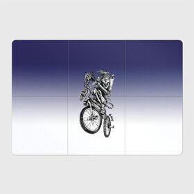 Магнитный плакат 3Х2 с принтом BMX в Тюмени, Полимерный материал с магнитным слоем | 6 деталей размером 9*9 см | bike | bmx | bones | eyes | jaw | skeleton | skull | sport | велосипед | кости | пасть | скелет | спорт | череп