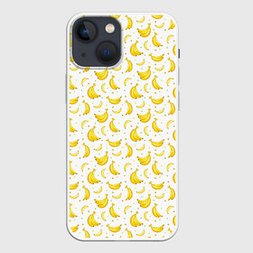 Чехол для iPhone 13 mini с принтом Банановый рай в Тюмени,  |  | bananas | circle | fruit | pattern | бананы | кружок | узор | фрукт