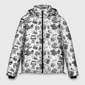 Мужская зимняя куртка 3D с принтом Атрибутика кино в Тюмени, верх — 100% полиэстер; подкладка — 100% полиэстер; утеплитель — 100% полиэстер | длина ниже бедра, свободный силуэт Оверсайз. Есть воротник-стойка, отстегивающийся капюшон и ветрозащитная планка. 

Боковые карманы с листочкой на кнопках и внутренний карман на молнии. | Тематика изображения на принте: 