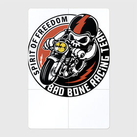 Магнитный плакат 2Х3 с принтом Spirit of freedom в Тюмени, Полимерный материал с магнитным слоем | 6 деталей размером 9*9 см | helmet | motorcycle | skull | speed | мотоцикл | скорость | череп | шлем