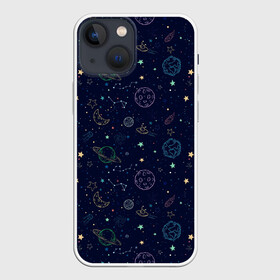 Чехол для iPhone 13 mini с принтом Далекий космос в Тюмени,  |  | alien | asteroid | constellations | moon | planets | space | star | ufo | астероид | звезда | инопланетянин | космос | луна | нло | планеты | созвездия