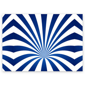 Поздравительная открытка с принтом Оптическая иллюзия в Тюмени, 100% бумага | плотность бумаги 280 г/м2, матовая, на обратной стороне линовка и место для марки
 | глубина | иллюзия | линии | оптическая иллюзия | полосы | синие линии | синие полосы | синий