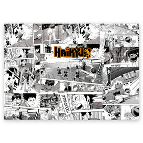 Поздравительная открытка с принтом Haikyu в Тюмени, 100% бумага | плотность бумаги 280 г/м2, матовая, на обратной стороне линовка и место для марки
 | haikyu | аниме | волейбол | манга | спортивная | фурудатэ | харуити