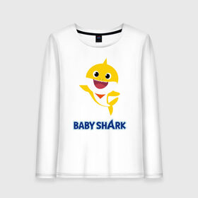 Женский лонгслив хлопок с принтом Baby Shark Рисунок на спине в Тюмени, 100% хлопок |  | 