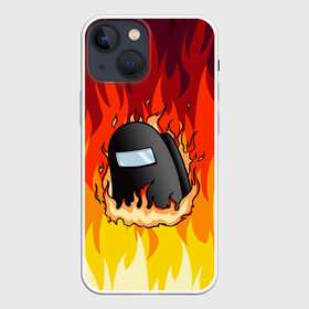 Чехол для iPhone 13 mini с принтом Among Us Fire (Z) в Тюмени,  |  | among us | among us 2 | amongus | fortegreen | impostor | innersloth | medbay | аманг ас | амонгас | амонгус | джейсон вурхиз | импостор | клан шляпок | предатель | самозванец | среди нас | стэн пайнс