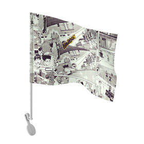 Флаг для автомобиля с принтом Haikyu в Тюмени, 100% полиэстер | Размер: 30*21 см | haikyu | аниме | волейбол | манга | спортивная | фурудатэ | харуити