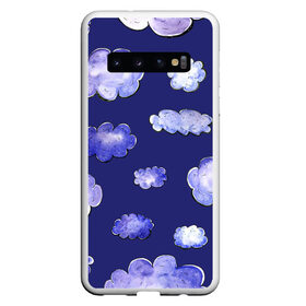 Чехол для Samsung Galaxy S10 с принтом ОБЛАКА в Тюмени, Силикон | Область печати: задняя сторона чехла, без боковых панелей | Тематика изображения на принте: голубое небо | красивые облака | небо | облака | рисованные облака