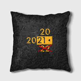 Подушка 3D с принтом 2022 не БУДЕТ в Тюмени, наволочка – 100% полиэстер, наполнитель – холлофайбер (легкий наполнитель, не вызывает аллергию). | состоит из подушки и наволочки. Наволочка на молнии, легко снимается для стирки | Тематика изображения на принте: 2020 год мем | асфальт | мем про апокалипсис | мем про конец света | новый год
