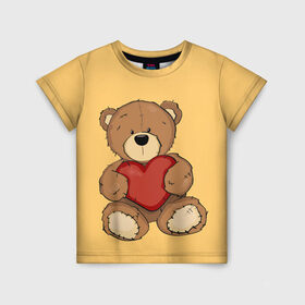 Детская футболка 3D с принтом Мишка Тедди в Тюмени, 100% гипоаллергенный полиэфир | прямой крой, круглый вырез горловины, длина до линии бедер, чуть спущенное плечо, ткань немного тянется | игрушка | игрушки | медведь | миша | мишкатедди | мягкаяигрушка | тедди