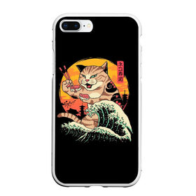 Чехол для iPhone 7Plus/8 Plus матовый с принтом Японский кот в Тюмени, Силикон | Область печати: задняя сторона чехла, без боковых панелей | cat | кот | япония | японский кот