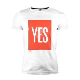 Мужская футболка хлопок Slim с принтом Yes-No в Тюмени, 92% хлопок, 8% лайкра | приталенный силуэт, круглый вырез ворота, длина до линии бедра, короткий рукав | no | yes | да | надпись | нет | со звездочкой