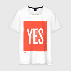 Мужская футболка хлопок с принтом Yes-No в Тюмени, 100% хлопок | прямой крой, круглый вырез горловины, длина до линии бедер, слегка спущенное плечо. | no | yes | да | надпись | нет | со звездочкой