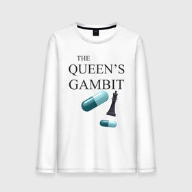 Мужской лонгслив хлопок с принтом the queens gambit в Тюмени, 100% хлопок |  | the queens gambit | нетфликс | сериал | ход королевы