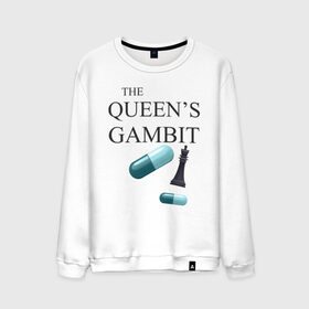 Мужской свитшот хлопок с принтом the queens gambit в Тюмени, 100% хлопок |  | the queens gambit | нетфликс | сериал | ход королевы