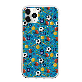 Чехол для iPhone 11 Pro матовый с принтом СПОРТ в Тюмени, Силикон |  | бейсбол | гиря | спорт | футбол | футбольный мяч | штанга