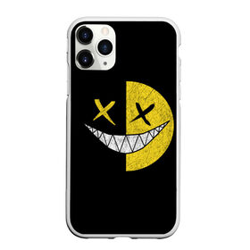 Чехол для iPhone 11 Pro Max матовый с принтом SMILE в Тюмени, Силикон |  | глаза крестики | злой смайл | зубы | контраст | смайл | эмоция