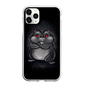 Чехол для iPhone 11 Pro матовый с принтом HAMSTER в Тюмени, Силикон |  | злое животное | злой хомяк | красные глаза | мышка | хомяк
