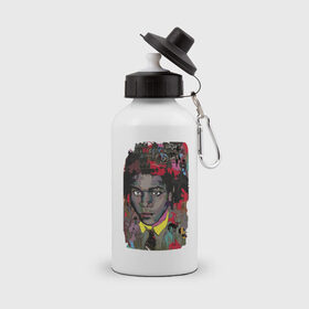 Бутылка спортивная с принтом Jean Michel Basquiat в Тюмени, металл | емкость — 500 мл, в комплекте две пластиковые крышки и карабин для крепления | Тематика изображения на принте: art | eyes | guy | jean michel basquiat | глаза | жан мишель баския | искусство | парень