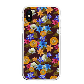 Чехол для iPhone XS Max матовый с принтом Exotic Flowers в Тюмени, Силикон | Область печати: задняя сторона чехла, без боковых панелей | fashion | flower | forest | garden | nature | spring | summer | trend | ботаника | весенние | весенняя | весна | иллюзия | лес | лето | объемные | природа | растения | сад | трендовая | флористика | цветки | цветок | цветочки