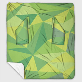 Плед с рукавами с принтом green faces в Тюмени, 100% полиэстер | Закругленные углы, все края обработаны. Ткань не мнется и не растягивается. Размер 170*145 | абстракция | грани | минимализм | орнаменты | текстуры | треугольник | узоры