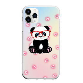 Чехол для iPhone 11 Pro матовый с принтом Милая пандочка в Тюмени, Силикон |  | маленькая панда | маленькая пандочк | милая панда | милая пандочка | панда | панда в красных очках | панда в очках | панда очки | панда сердечки | панда сердце | пандочка | пандочка в красных очках