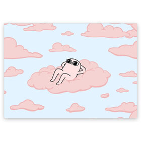 Поздравительная открытка мем: в Тюмени, 100% бумага | плотность бумаги 280 г/м2, матовая, на обратной стороне линовка и место для марки
 | мем | небо | облака