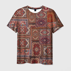 Мужская футболка 3D с принтом Ковры бабушки в Тюмени, 100% полиэфир | прямой крой, круглый вырез горловины, длина до линии бедер | атмосфера | бабушки | забытое | ковры | старое