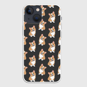 Чехол для iPhone 13 mini с принтом Корги малыши в Тюмени,  |  | baby | corgi | dog | kawaii | pattern | вельш корги | девочкам | детям | животные | каваи | корги | лапки | малыш | мальчикам | много собак | мордочка | мультяшный | персик | пес | песик | питомец | подарок | пушистый