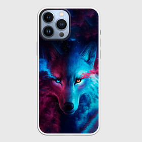 Чехол для iPhone 13 Pro Max с принтом ЗВЕЗДНЫЙ ВОЛК в Тюмени,  |  | animals | hunter | sky | stars | wolf | волк | вселенная | голова | звезды | звери | космос | красиво | магия | мощь | небо | сила | хищник