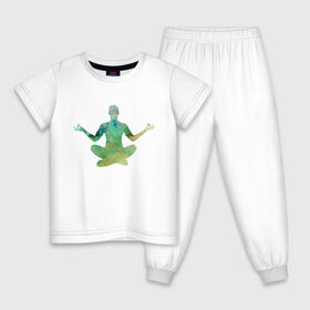 Детская пижама хлопок с принтом Йога тайм в Тюмени, 100% хлопок |  брюки и футболка прямого кроя, без карманов, на брюках мягкая резинка на поясе и по низу штанин
 | Тематика изображения на принте: здоровье | йога | кундалини | медитация | релаксация | тело | фитнес | энергия