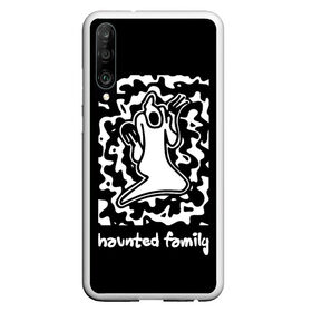 Чехол для Honor P30 с принтом Haunted Family / Kizaru в Тюмени, Силикон | Область печати: задняя сторона чехла, без боковых панелей | Тематика изображения на принте: born to trap | ghost | haunted family | кизару | хорошая работа олег