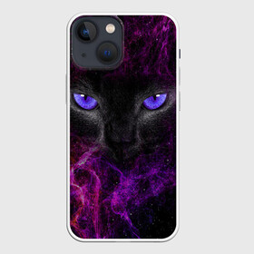 Чехол для iPhone 13 mini с принтом Кот в Тюмени,  |  | глаза | кашак | космос | кот | кота | коте | котейка | котейки | котёнок | котик | котики | коты | котэ | котя | котяра | котята | котятки | кошак | кошка | кэт | лев | пума | рысь | тигр | фиолетовые глаза