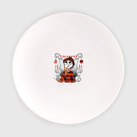 Тарелка с принтом Джек Крюгер в Тюмени, фарфор | диаметр - 210 мм
диаметр для нанесения принта - 120 мм | арт | крюгер | рисунок | тыквенная голова | фредди крюгер