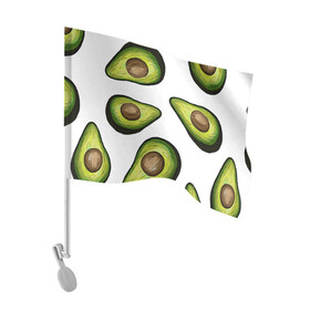 Флаг для автомобиля с принтом Авокадо в Тюмени, 100% полиэстер | Размер: 30*21 см | avocado | fruit | авокадо | овощ | фрукт