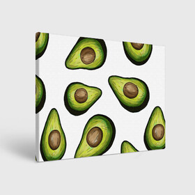 Холст прямоугольный с принтом Авокадо в Тюмени, 100% ПВХ |  | avocado | fruit | авокадо | овощ | фрукт