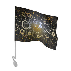 Флаг для автомобиля с принтом Blockchain технология в Тюмени, 100% полиэстер | Размер: 30*21 см | blockchain | crypto | блокчейн | крипто | технология